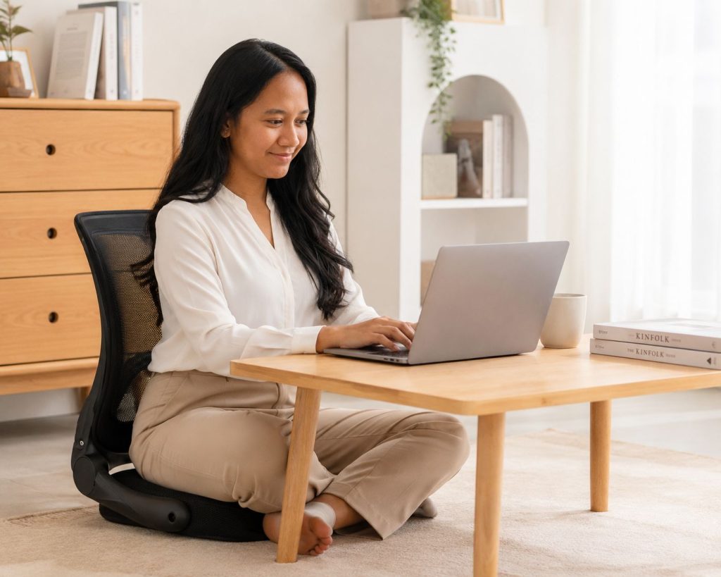 kursi ergonomis Kuzzy untuk bekerja dari rumah