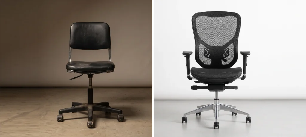 perbedaan kursi kantor biasa dengan kursi kantor ergonomis